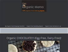 Tablet Screenshot of chicorganicmama.com